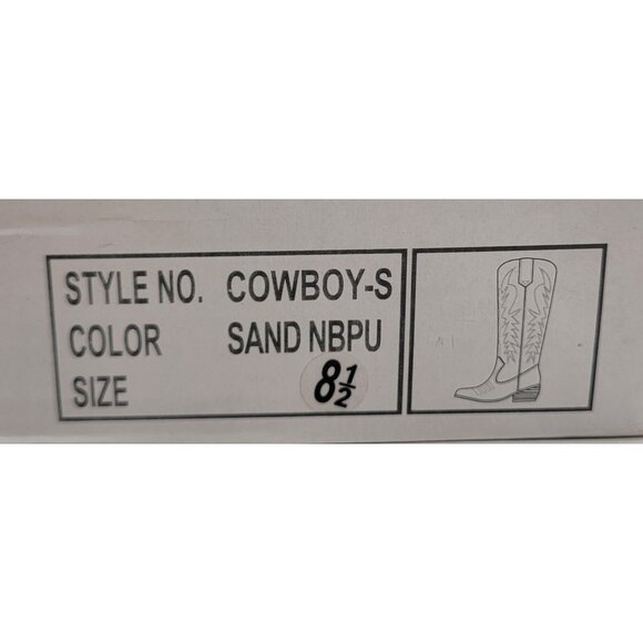 Soda Emery Boot Knee-High Western Boots Faux Suede Sand Womens Size 8.5 New - Picture 11 of 12